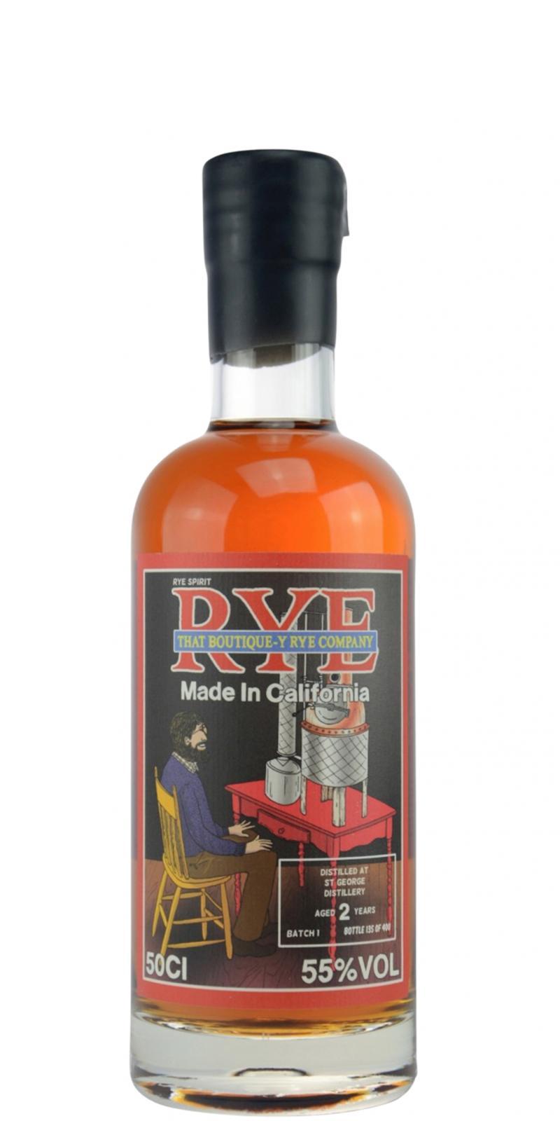 St. George Spirits Batch 1 TBWC  Rye