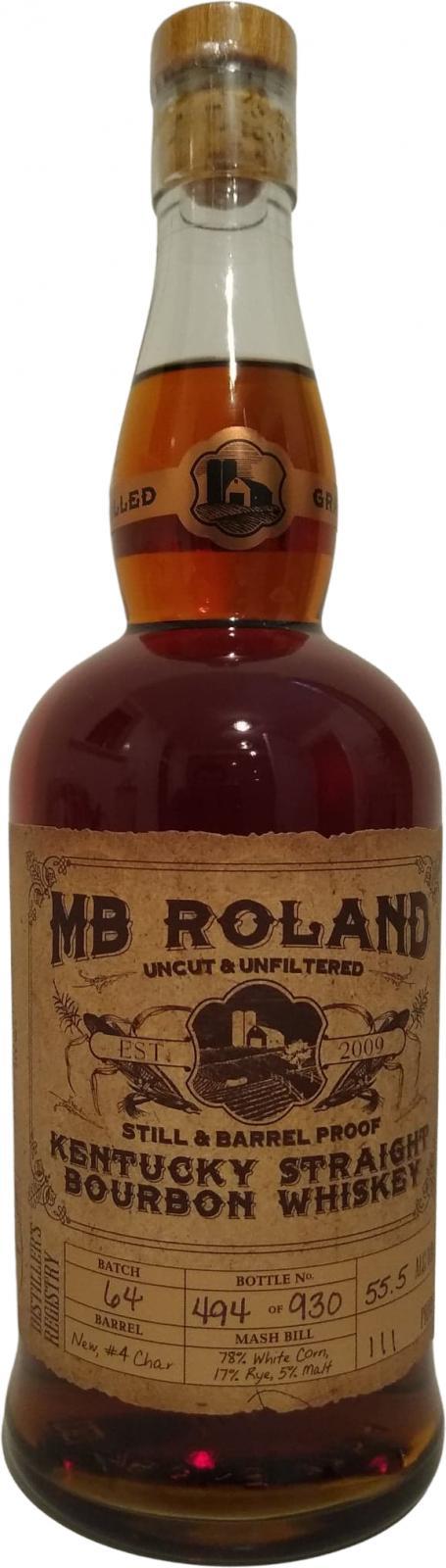 MB Roland Kentucky Straight Bourbon Whiskey
