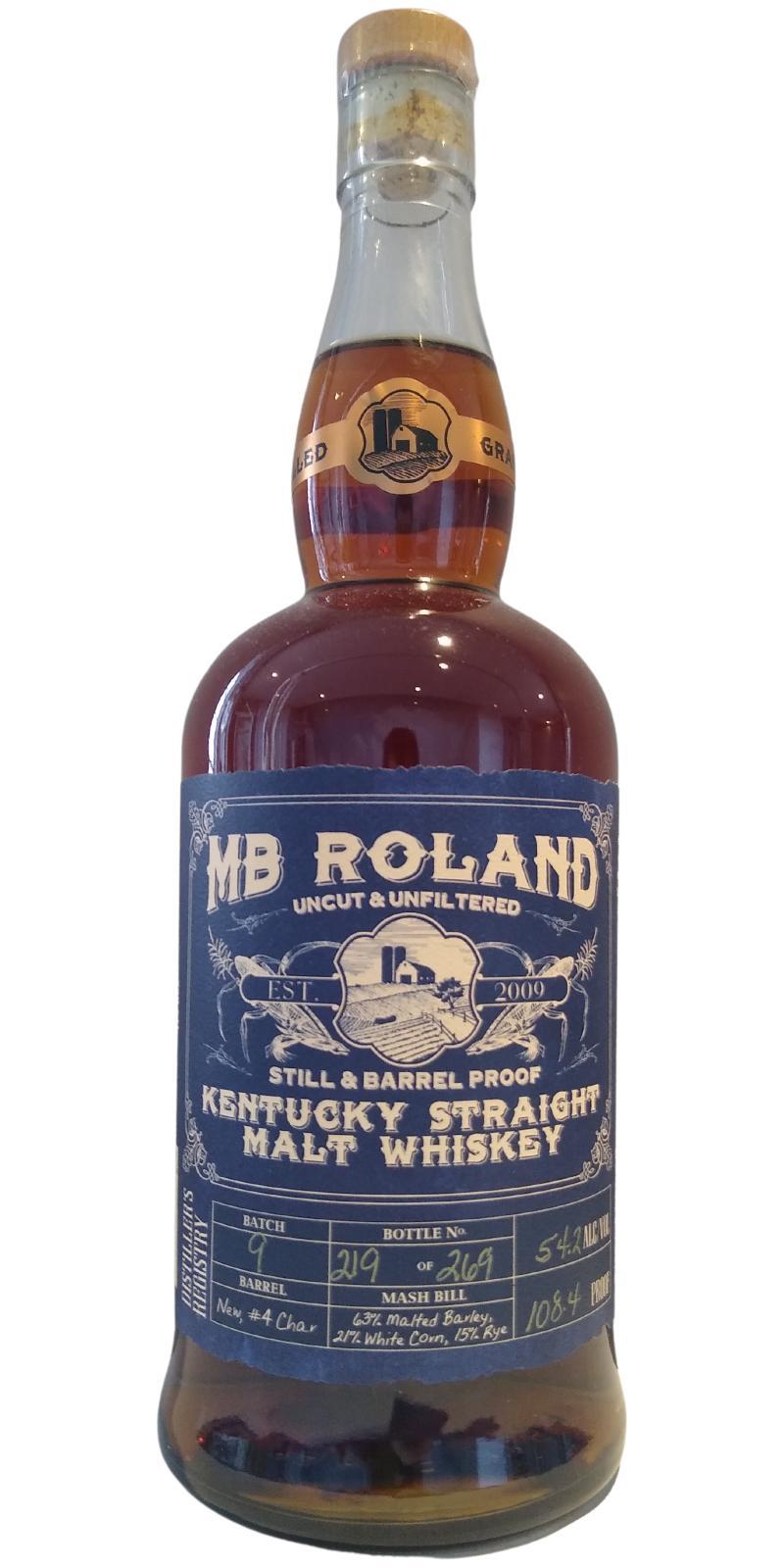 MB Roland Straight Malt Whiskey