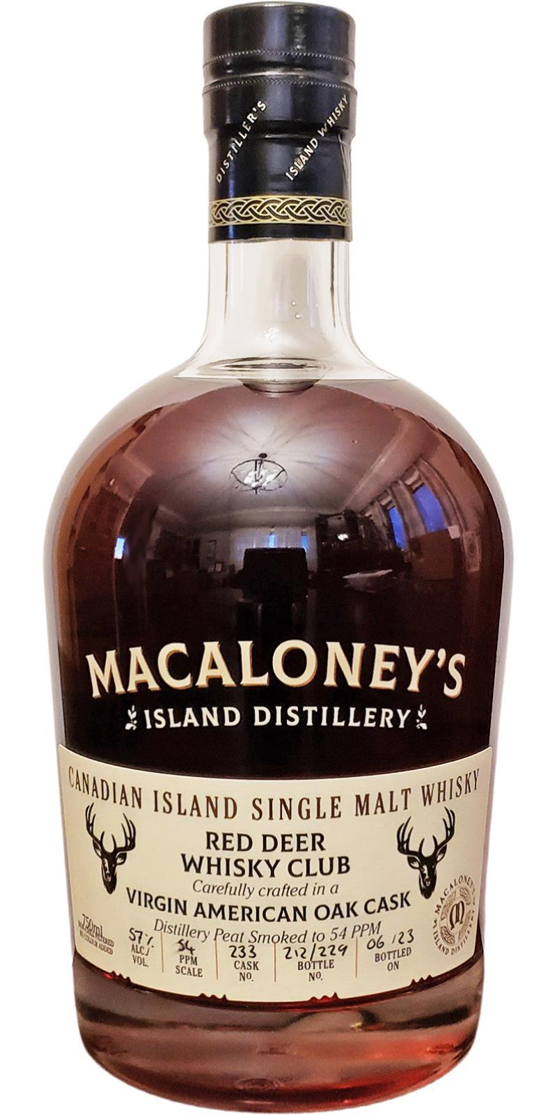 Macaloney's Canadian Island Single Malt Whisky  Private Single Cask
