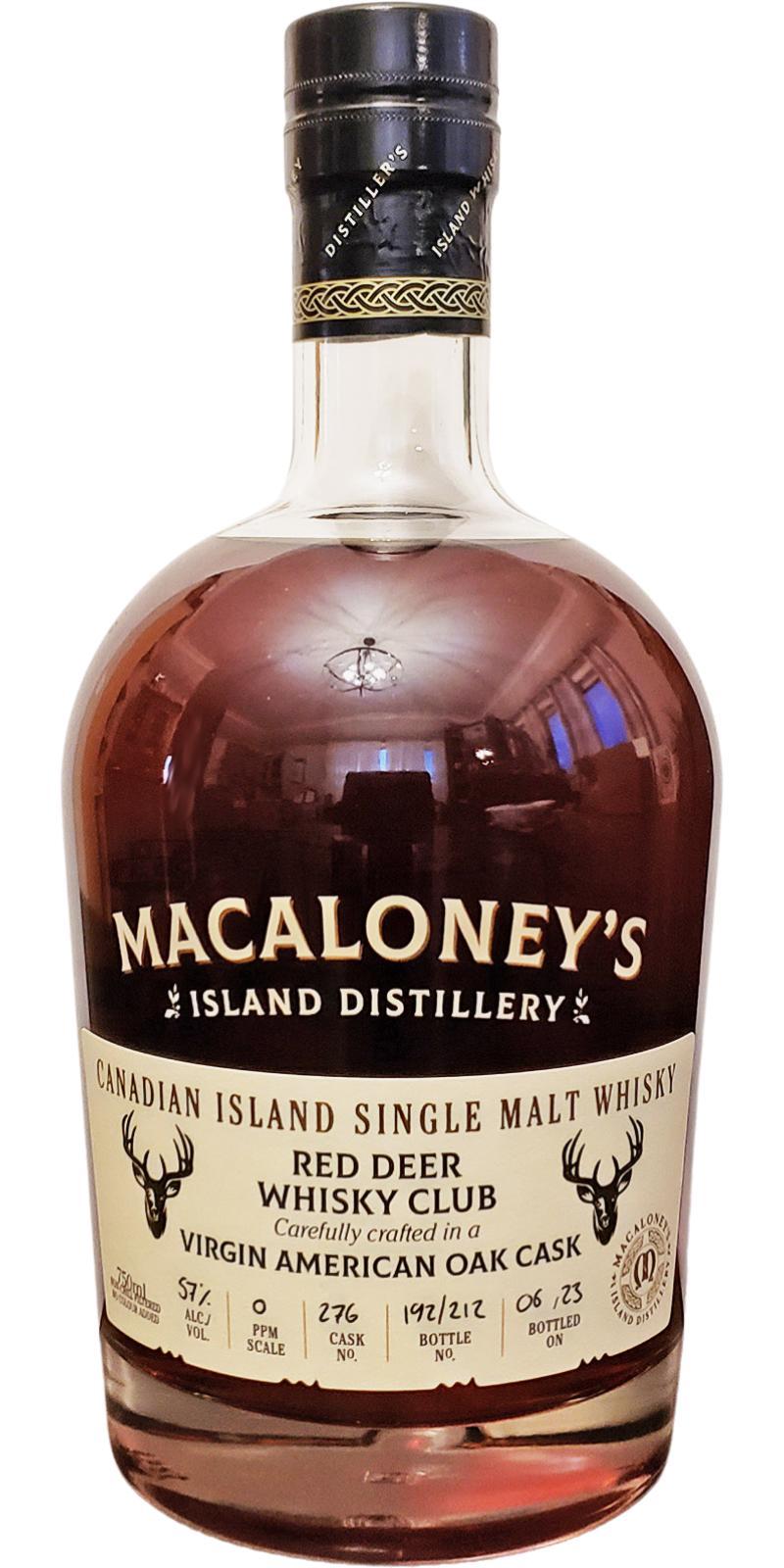 Macaloney's Canadian Island Single Malt Whisky  Private Single Cask