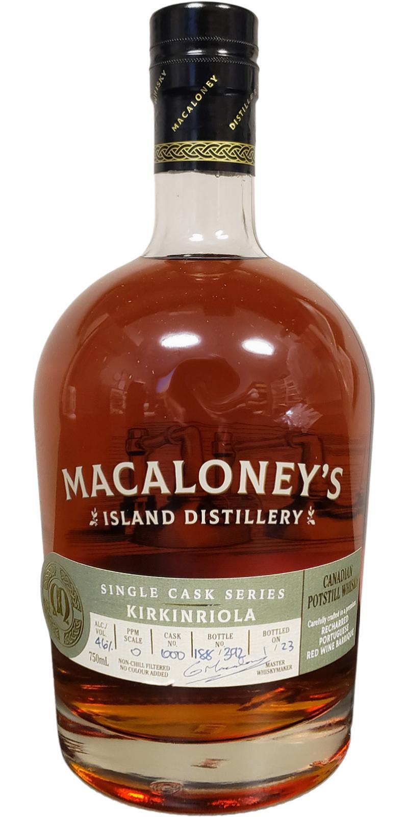Macaloney's Kirkinriola  Single Cask Series