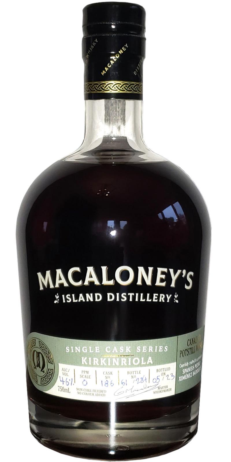 Macaloney's Kirkinriola  Single Cask Series