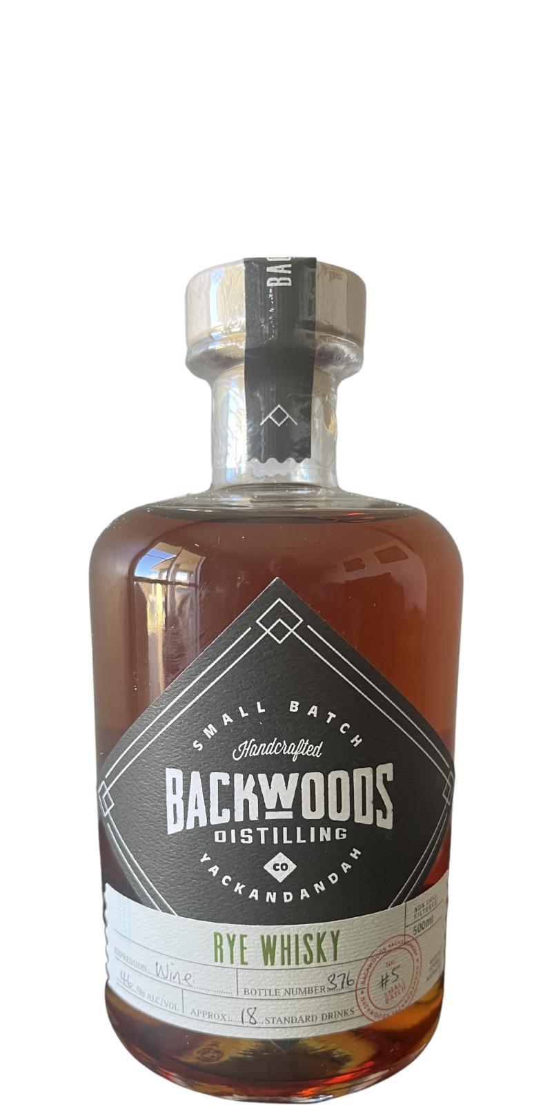 Backwoods Distilling Rye Whiskey
