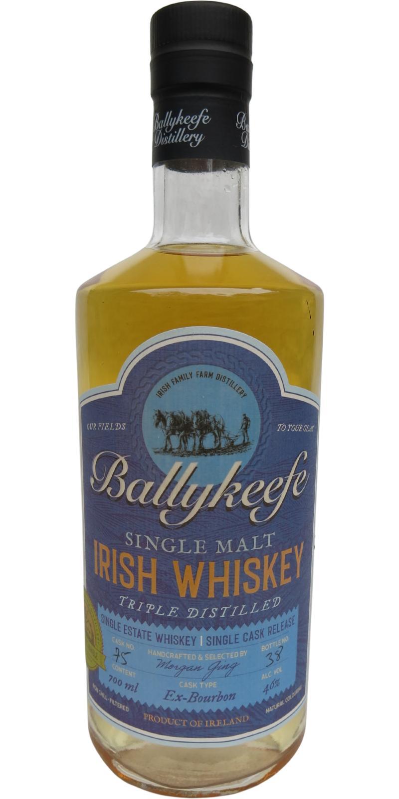 Ballykeefe Distillery 2018 Single Cask Single Malt Irish Whiskey