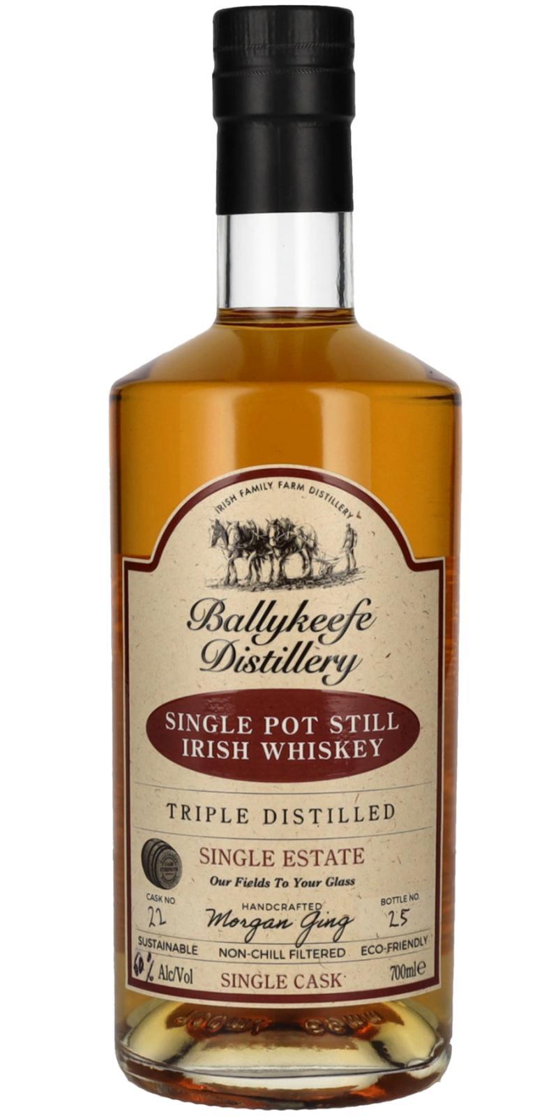 Ballykeefe Distillery Triple Distilled Single Pot Still Irish Whiskey