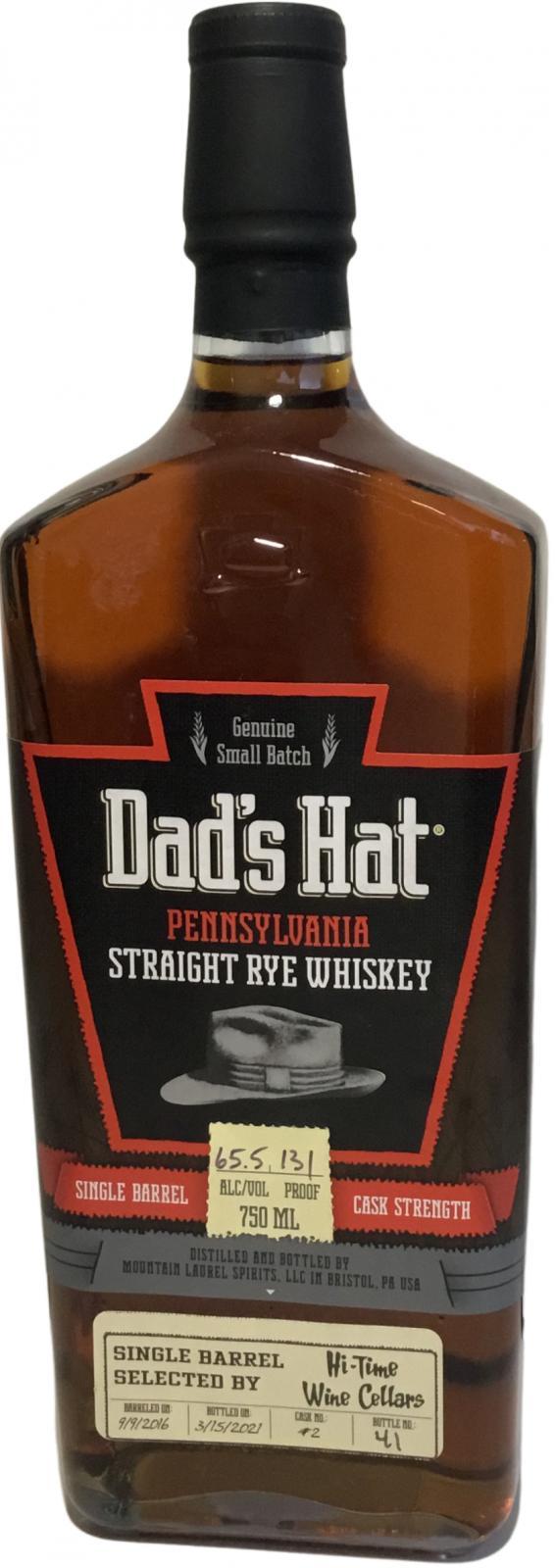 Dad's Hat 2016 Single Barrel - Cask Strength
