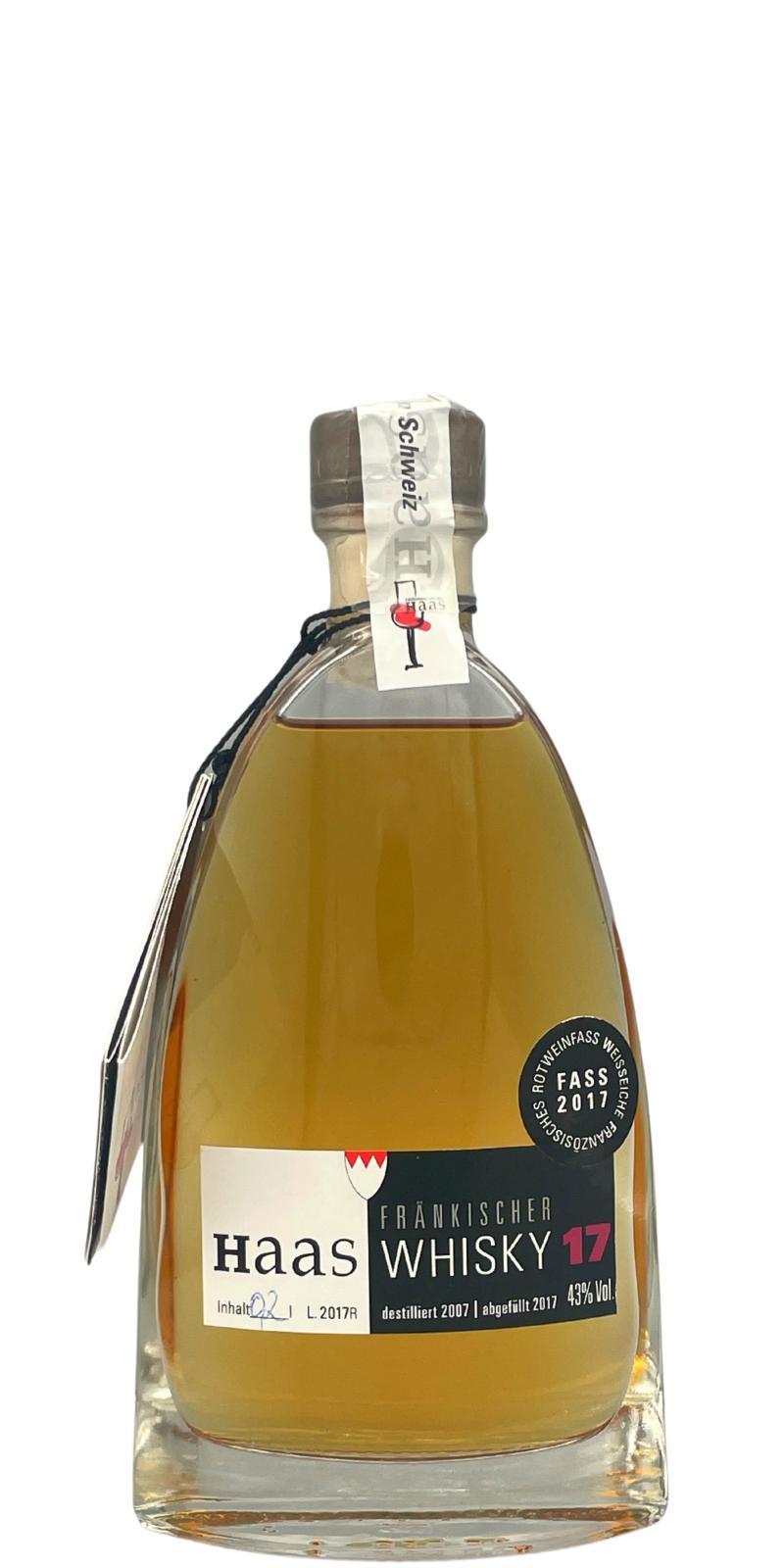 Haas Fränkischer Whisky 17  Rotweinfass