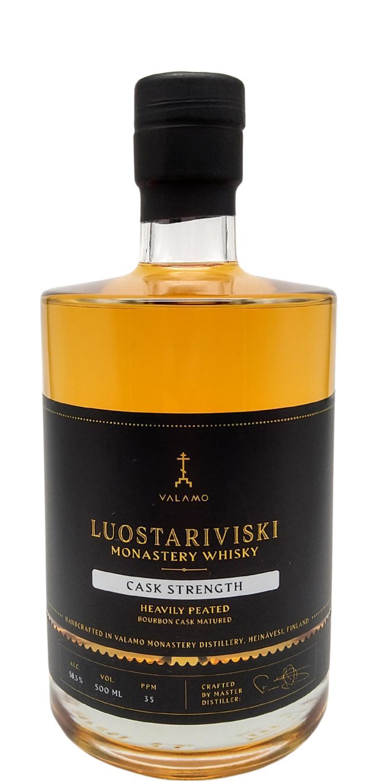 Valamo Luostariviski Monastery Whisky   Cask Strength Heavily Peated (PPM 35)