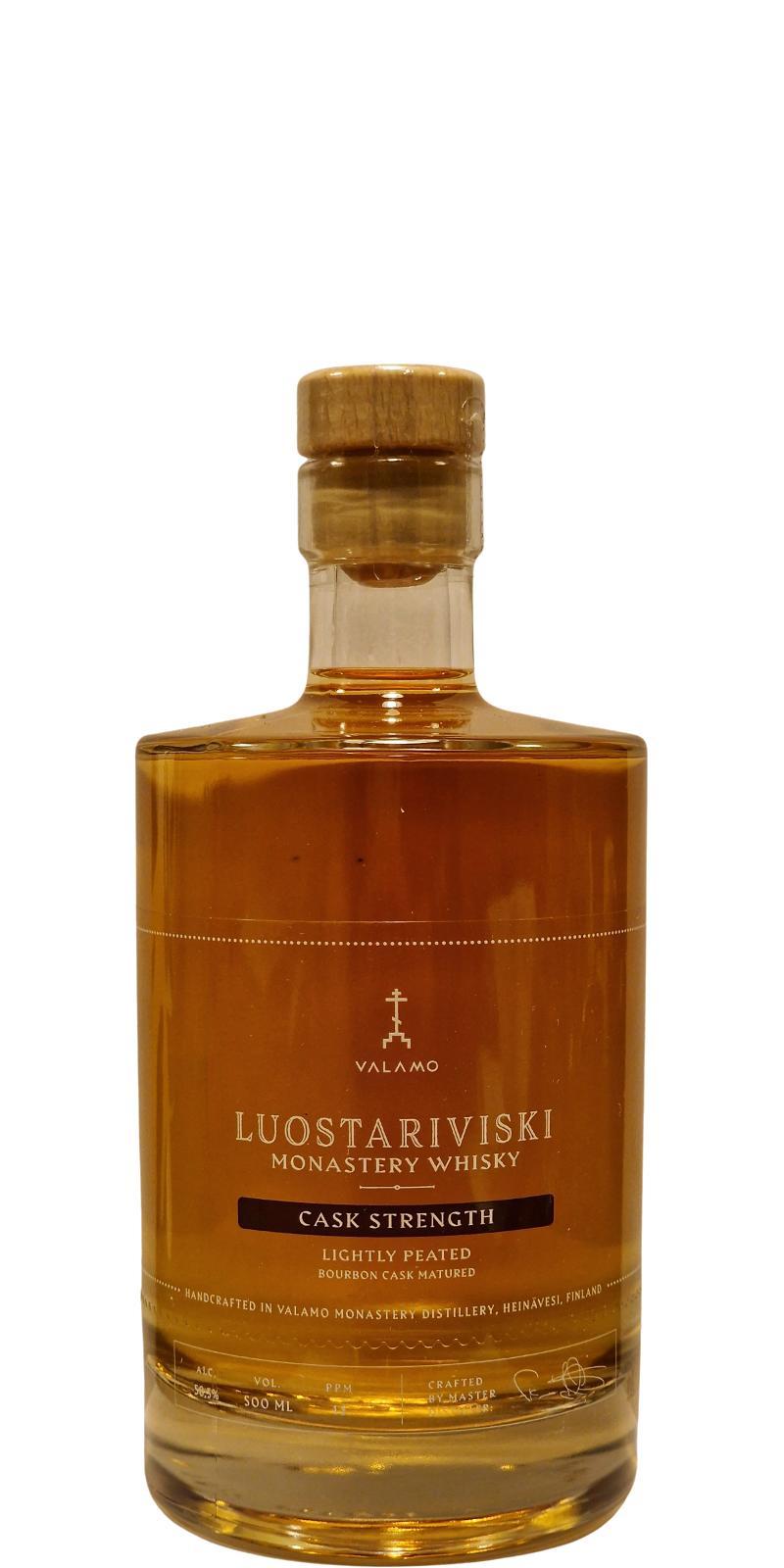 Valamo Luostariviski Monastery Whisky   Cask Strength Lightly Peated (PPM 12)