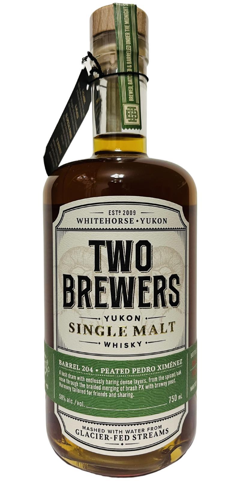 Two Brewers Yukon Single Malt Whisky  Peated PX