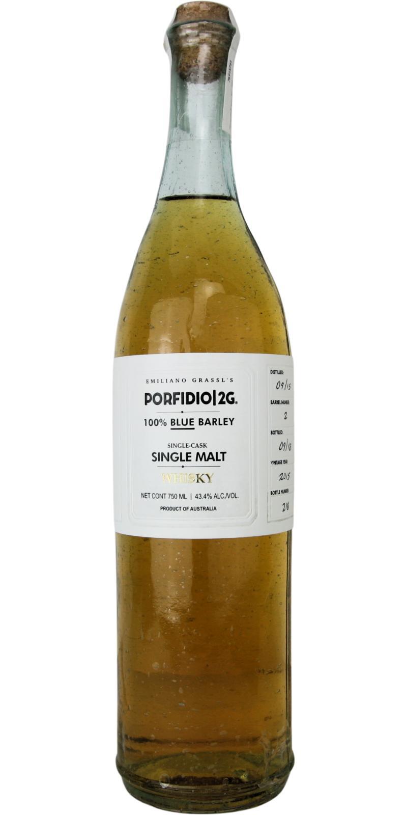 Porfidio|2G 2015  Single Cask - 100% Blue Barley