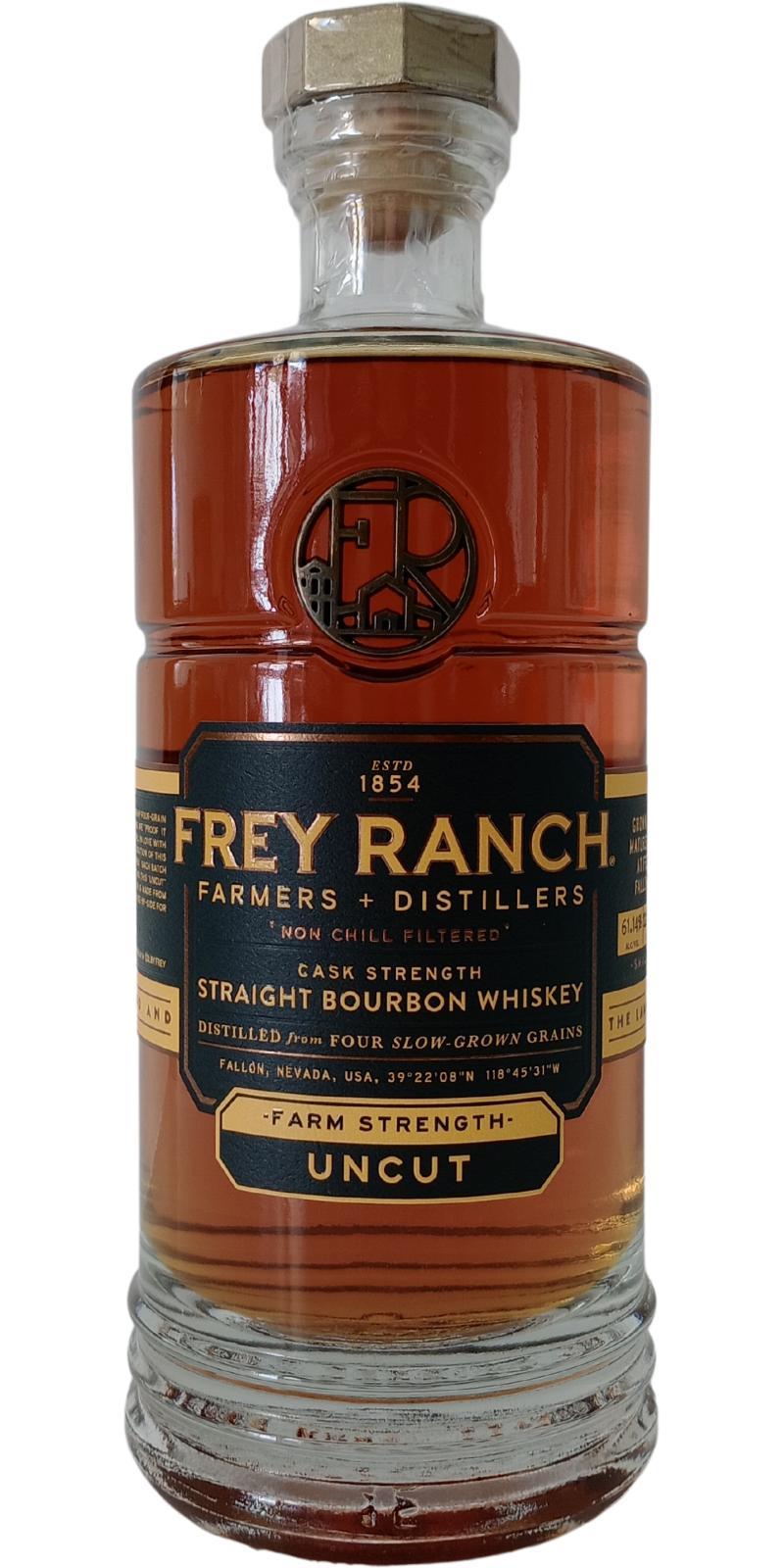 Frey Ranch Cask Strength Straight Bourbon Whisky  Farm Strength Uncut
