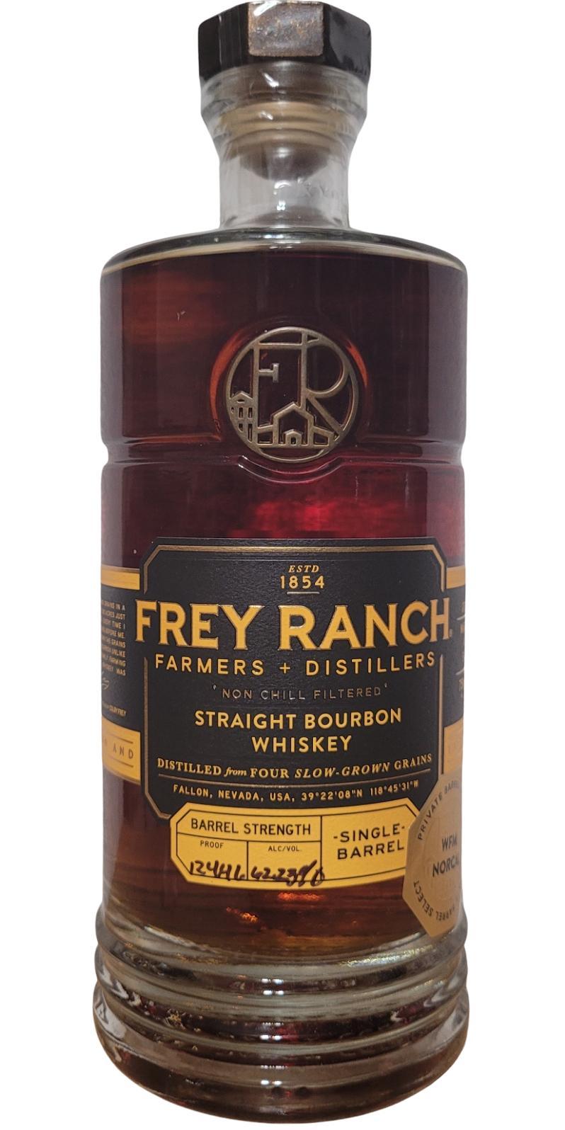 Frey Ranch Straight Bourbon Whiskey  Single Barrel - Barrel Strength