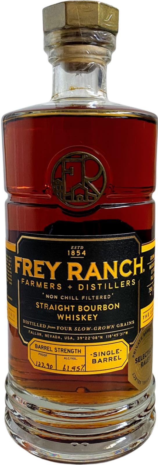 Frey Ranch Straight Bourbon Whiskey  Single Barrel - Barrel Strength