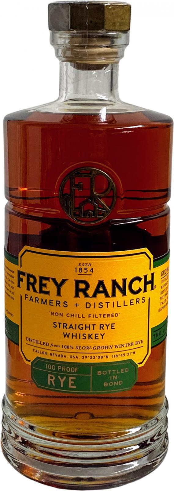 Frey Ranch Straight Rye Whiskey