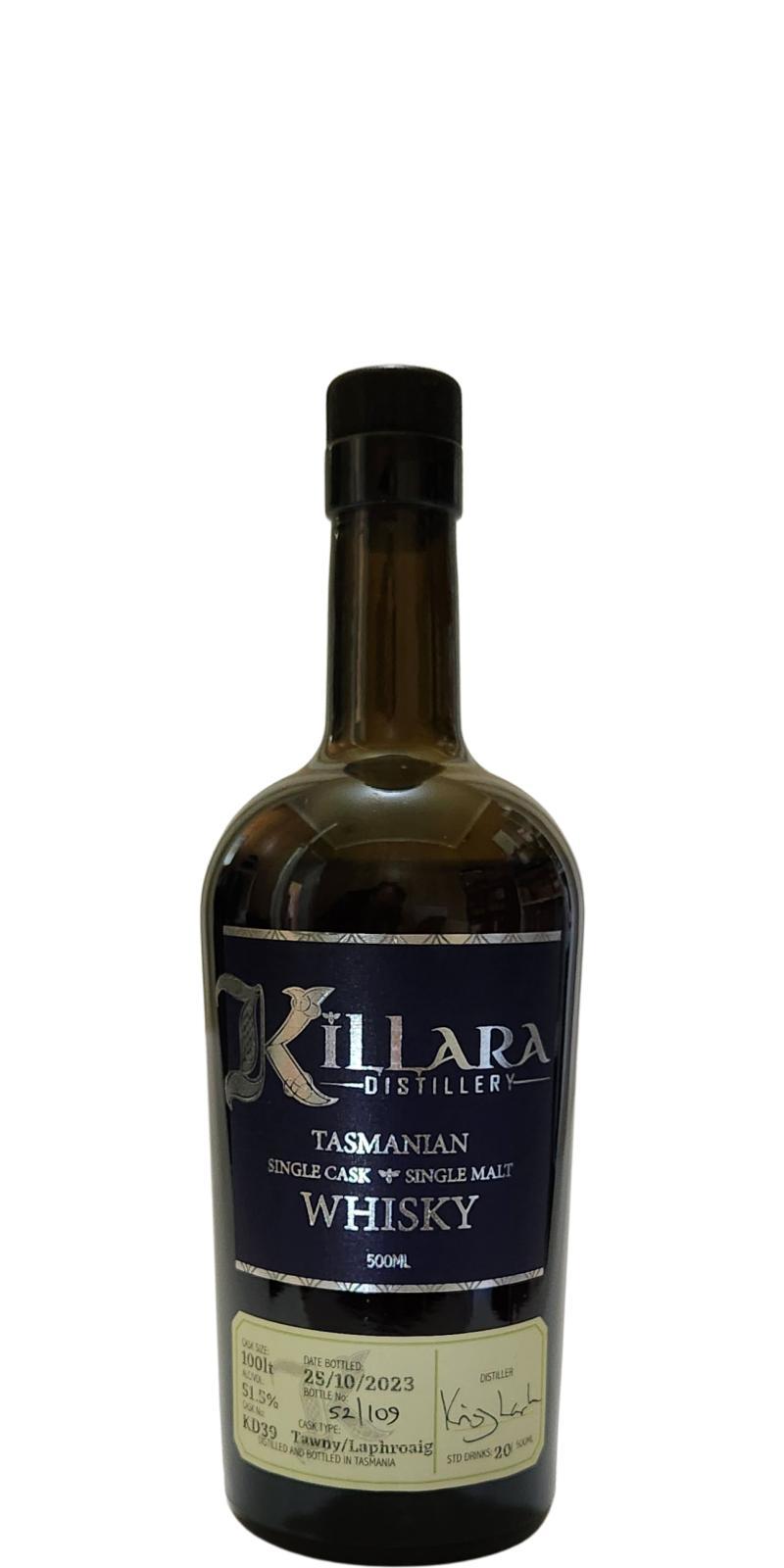 Killara Tasmanian Whisky  Single Cask
