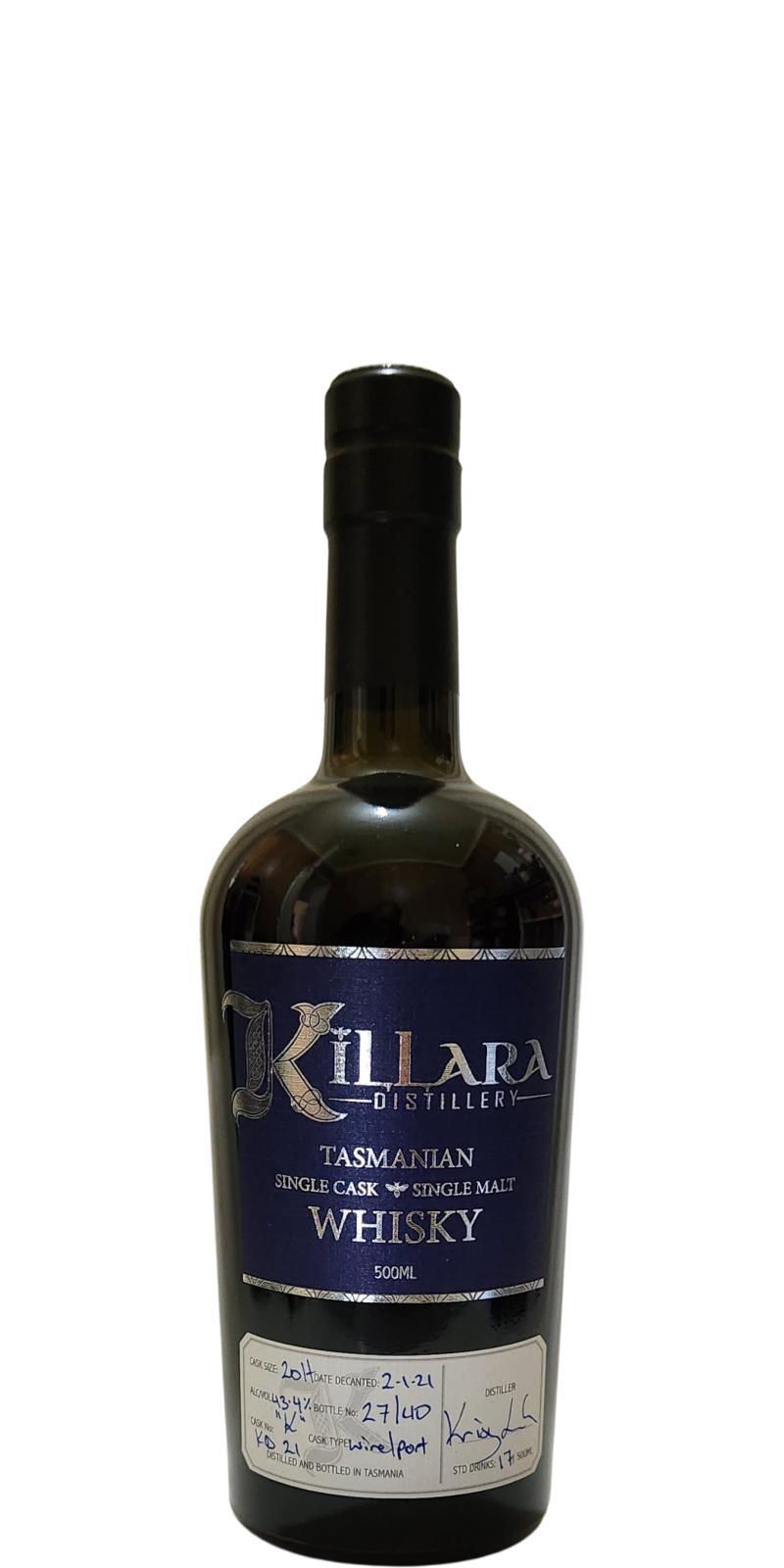 Killara Tasmanian Whisky  Single Cask