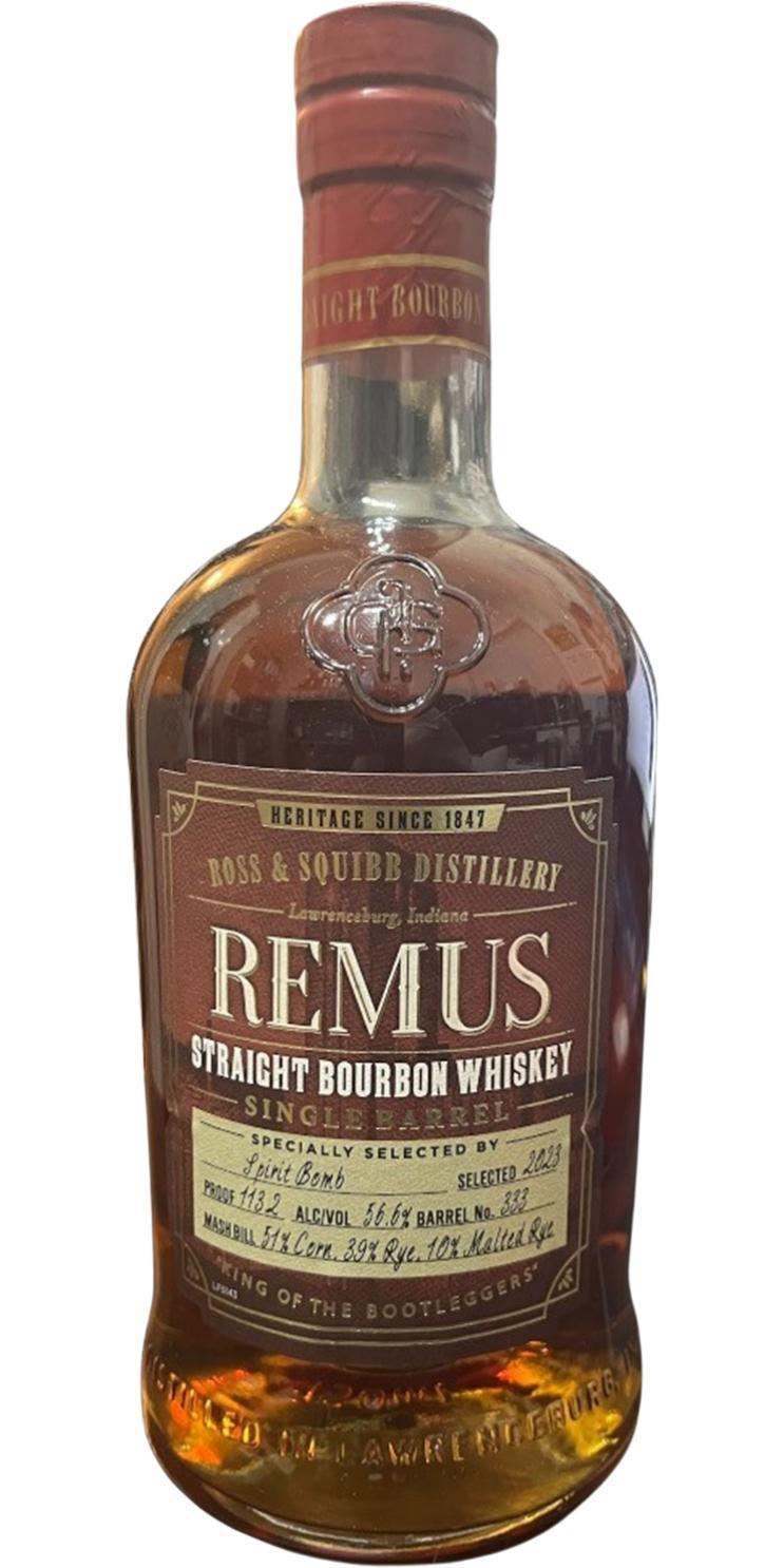George Remus Straight Bourbon Whiskey  Specially Selected Single Barrel