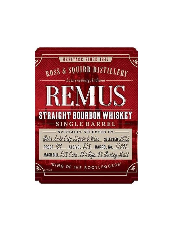 Remus Straight Bourbon Whiskey  Single Barrel