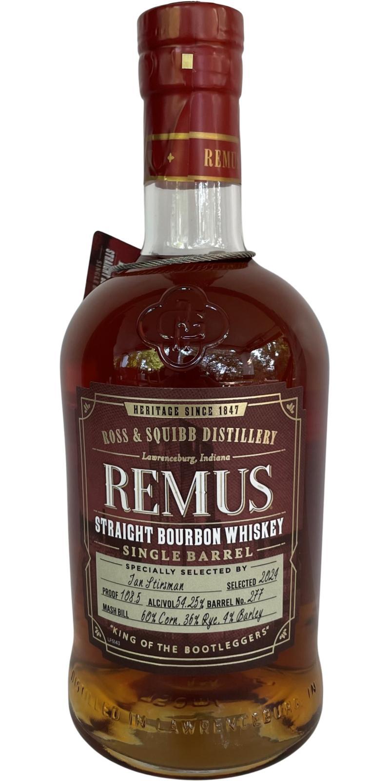 Remus Straight Bourbon Whiskey  Single barrel