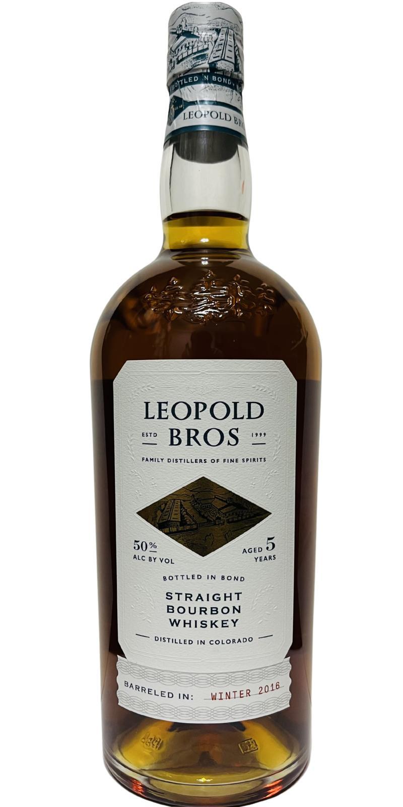 Leopold Bros 2016  Bottled in Bond - Straight Bourbon Whiskey
