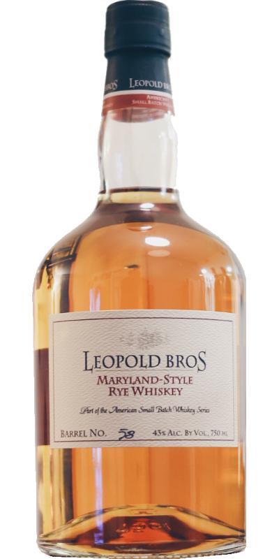 Leopold Bros Maryland-Style Rye Whiskey  American Small Batch Whiskey Series