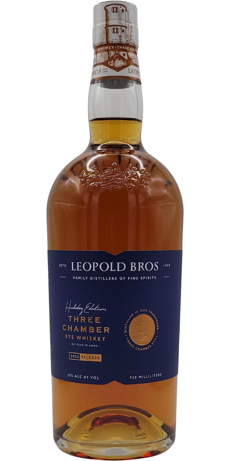 Leopold Bros Three Chamber Rye  Holiday Edition 2022