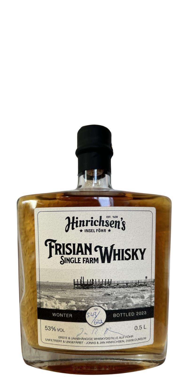 Hinrichsen's Frisian Single Farm Whisky  Wonter
