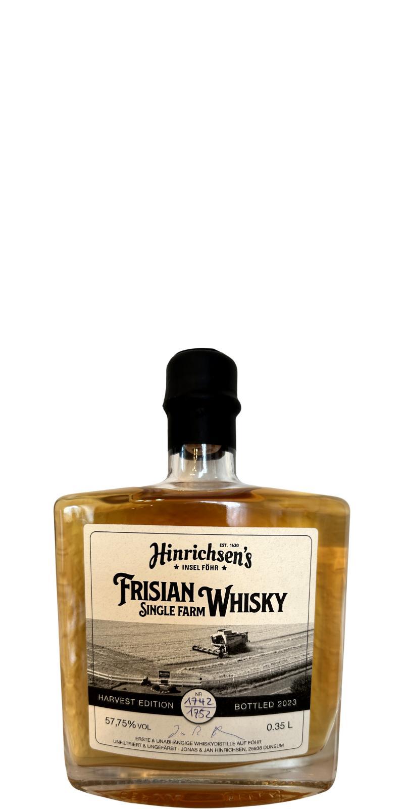 Hinrichsen's Frisian Single Farm Whisky  Harvest Edition