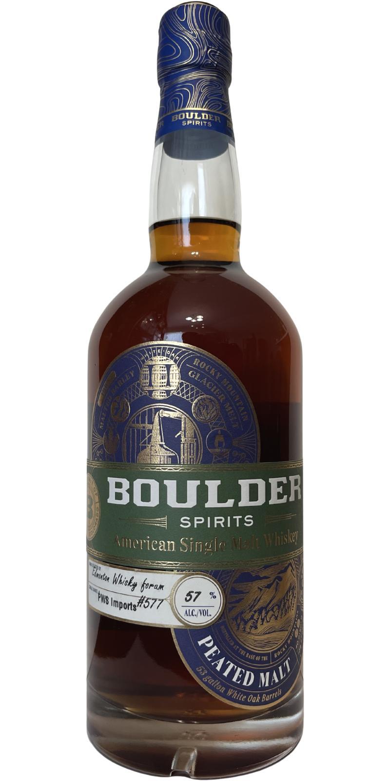 Boulder Spirits 2016  Peated Malt