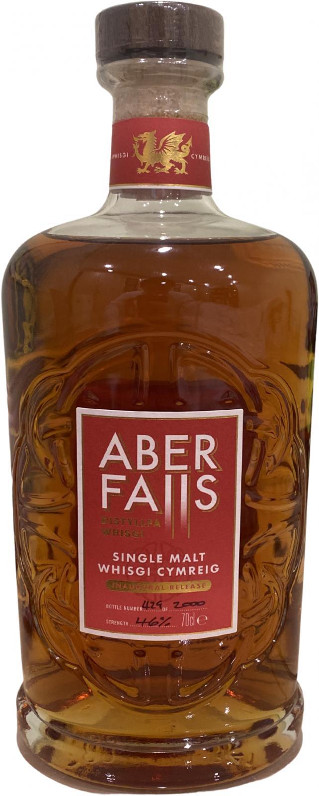 Aber Falls Single Malt Whisgi Cymreig Inaugural Release