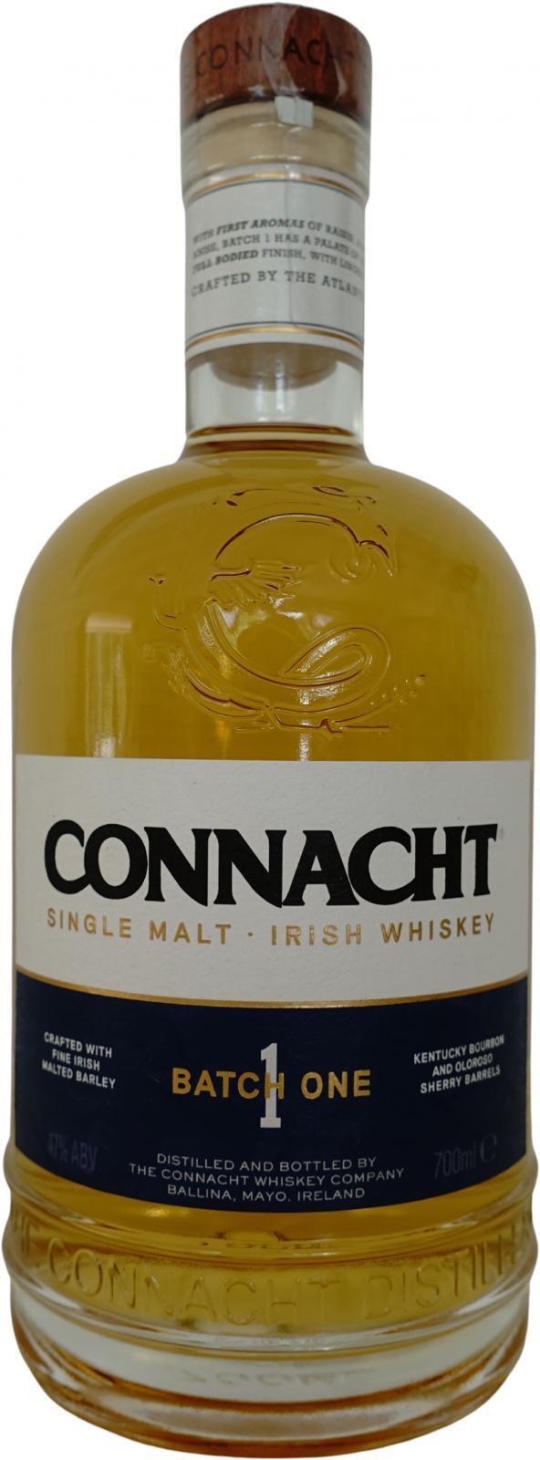 Connacht Single Malt Irish Whiskey  Batch One