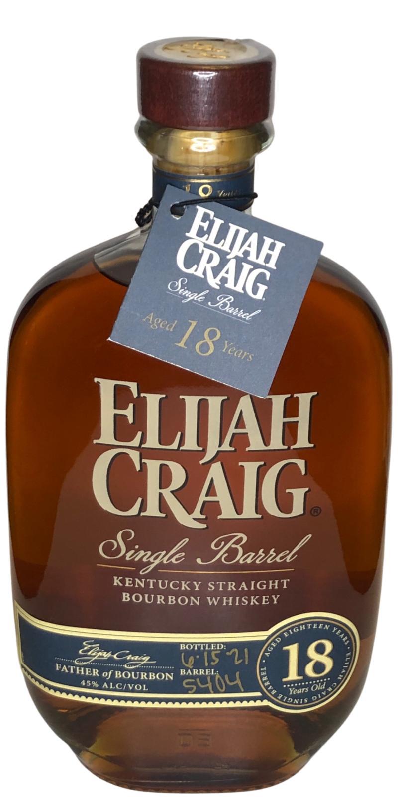 Elijah Craig 18-year-old  Single Barrel