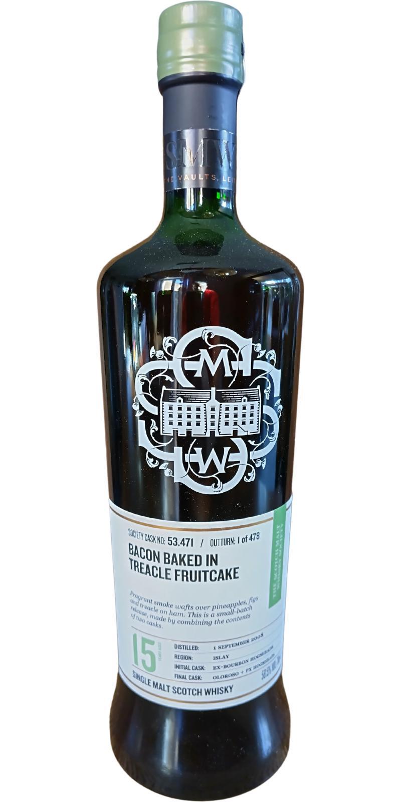 Caol Ila 2008 SMWS 53.471 Bacon baked in treacle fruitcake