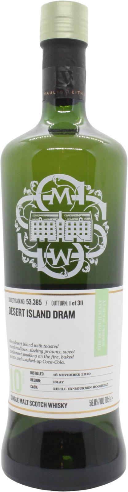 Caol Ila 2010 SMWS 53.385 Desert island dram