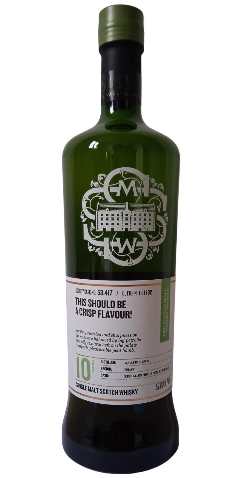 Caol Ila 2011 SMWS 53.417 This should be a crisp flavour!
