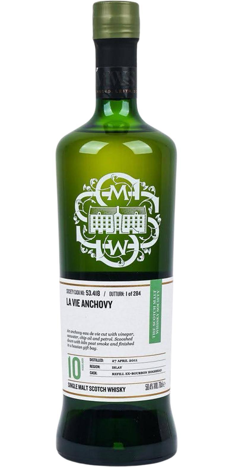 Caol Ila 2011 SMWS 53.418 La vie anchovy