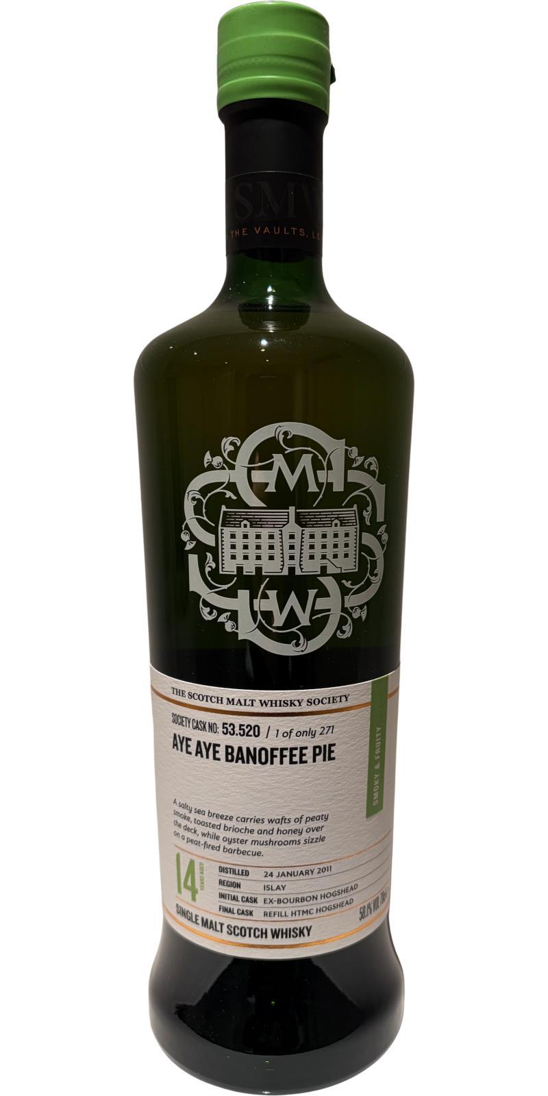 Caol Ila 2011 SMWS 53.520 Aye aye Banoffee pie
