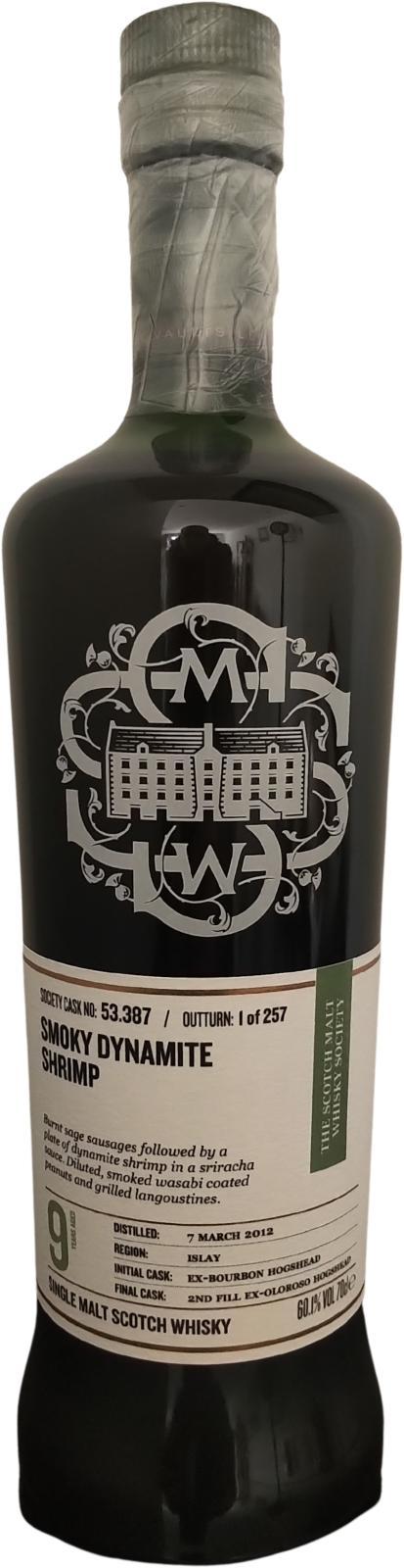 Caol Ila 2012 SMWS 53.387 Smoky dynamite shrimp