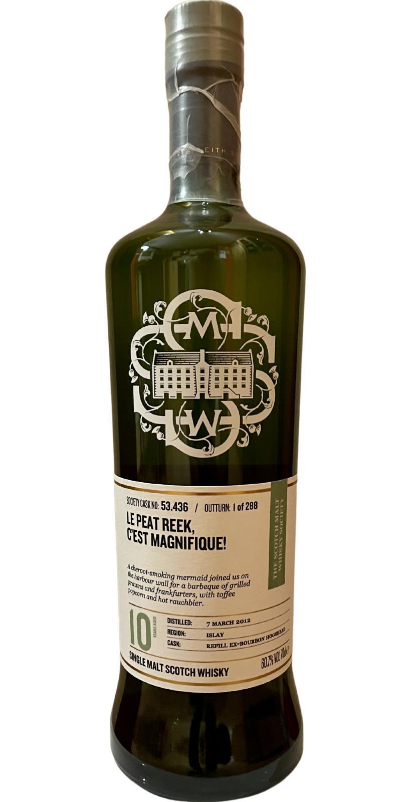 Caol Ila 2012 SMWS 53.436 Le peat reek, c'est magnifique!