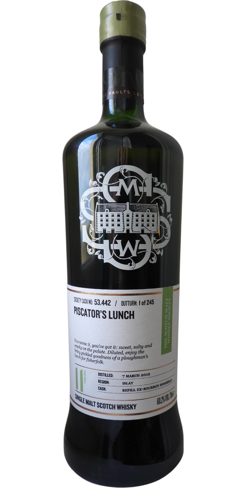 Caol Ila 2012 SMWS 53.442 Piscator's lunch
