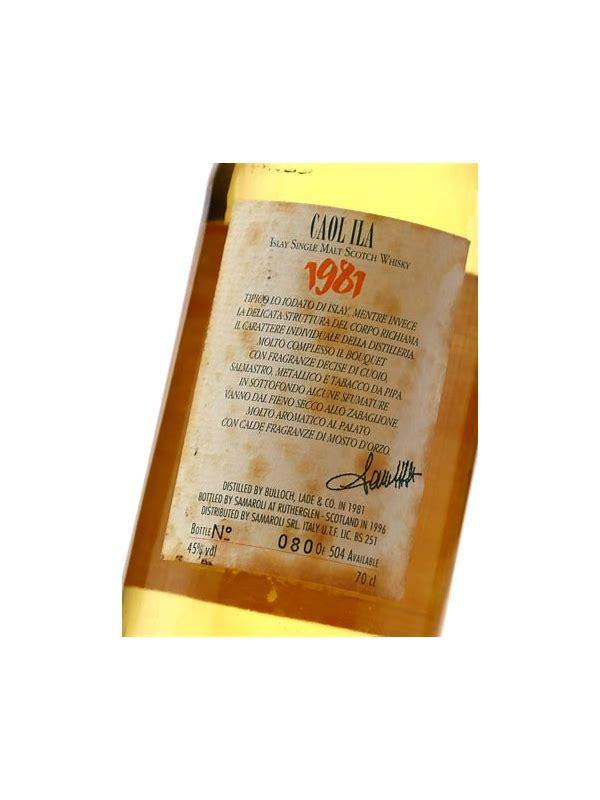 Caol Ila 1981 W-F Limited Edition