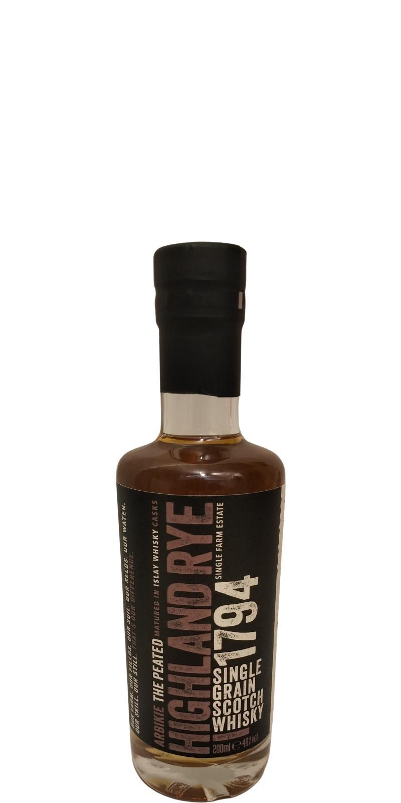 Arbikie 1794 Highland Rye  The Peated