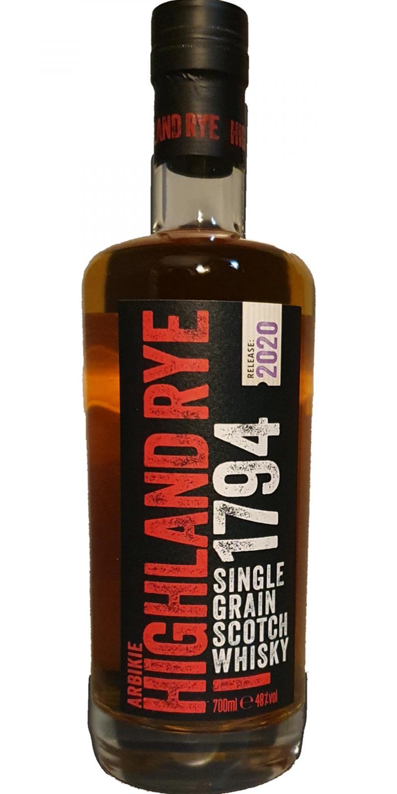 Arbikie 1794 Highland Rye  Release 2020
