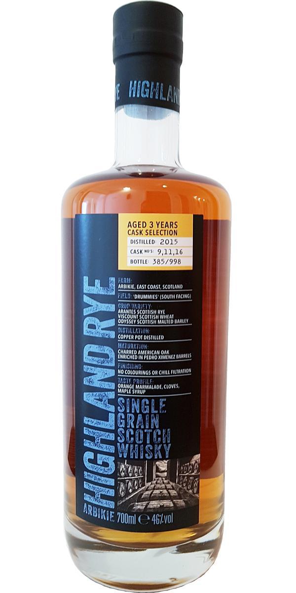 Arbikie 2015  Highland Rye