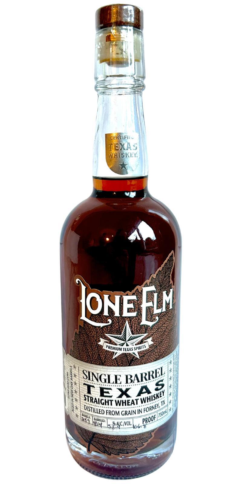 Lone Elm Texas Straight Wheat Whiskey  Single Barrel