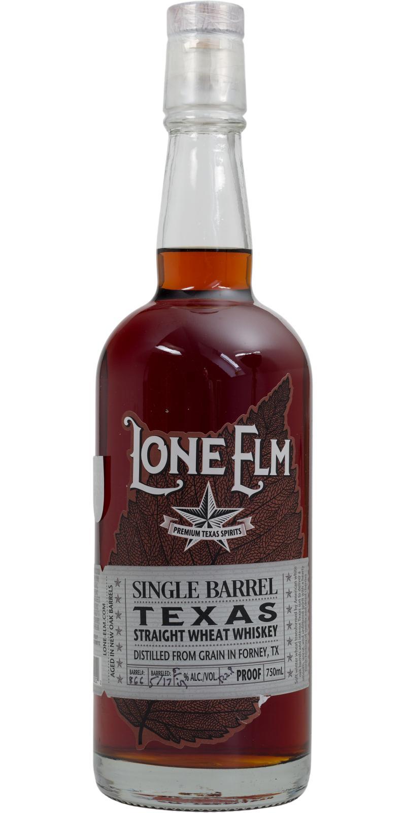Lone Elm Texas Straight Wheat Whiskey  Single Barrel