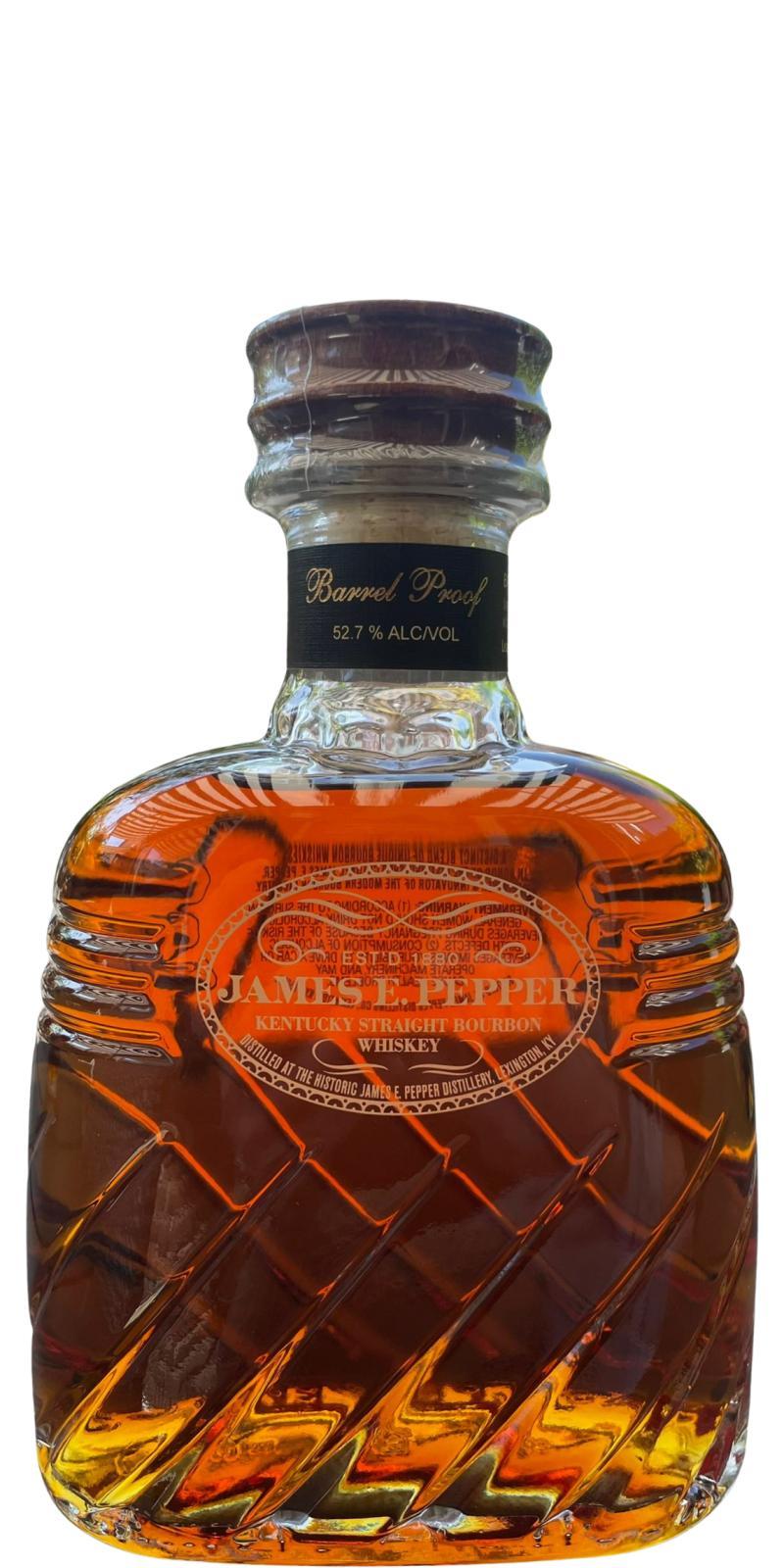 James E. Pepper Kentucky Straight Bourbon Whiskey  Barrel Proof