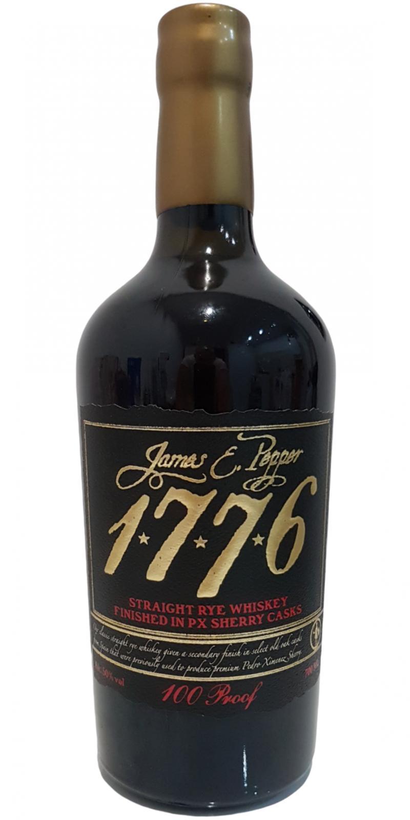 James E. Pepper 1776 Straight Rye Whiskey  PX Sherry Casks